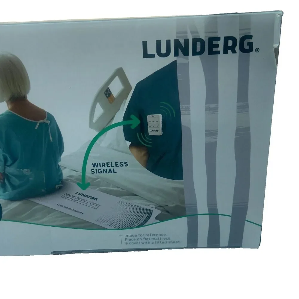 Lunderg Early-Alert Bed Alarm System with Wireless Bed Sensor Pad and Monitor